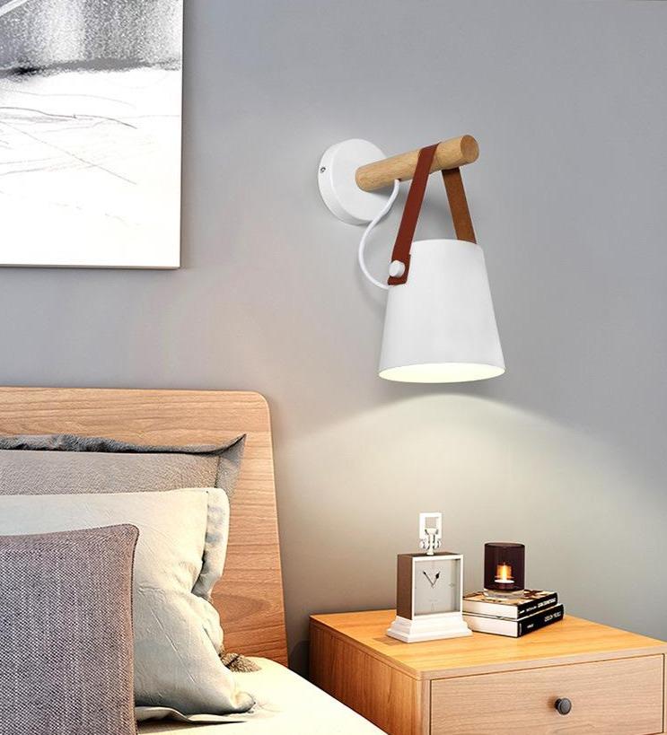 Hängande Vägglampa i Trä för Hemmet 7