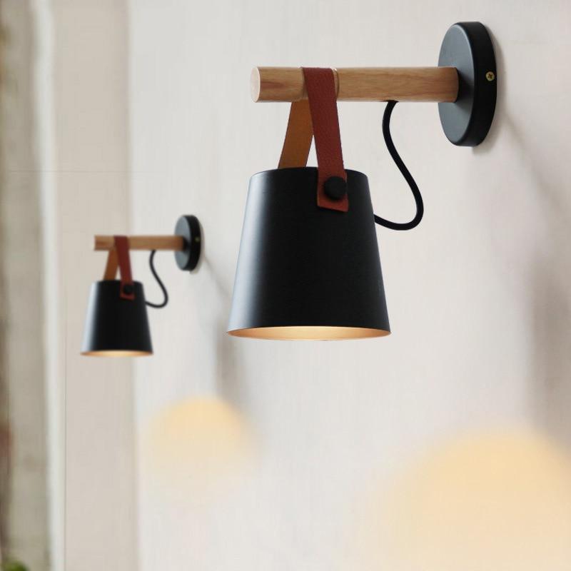 Hängande Vägglampa i Trä för Hemmet 9
