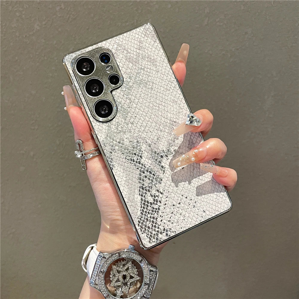 Hårt Telefonfodral för Samsung Galaxy med Snake Skin Textur 10