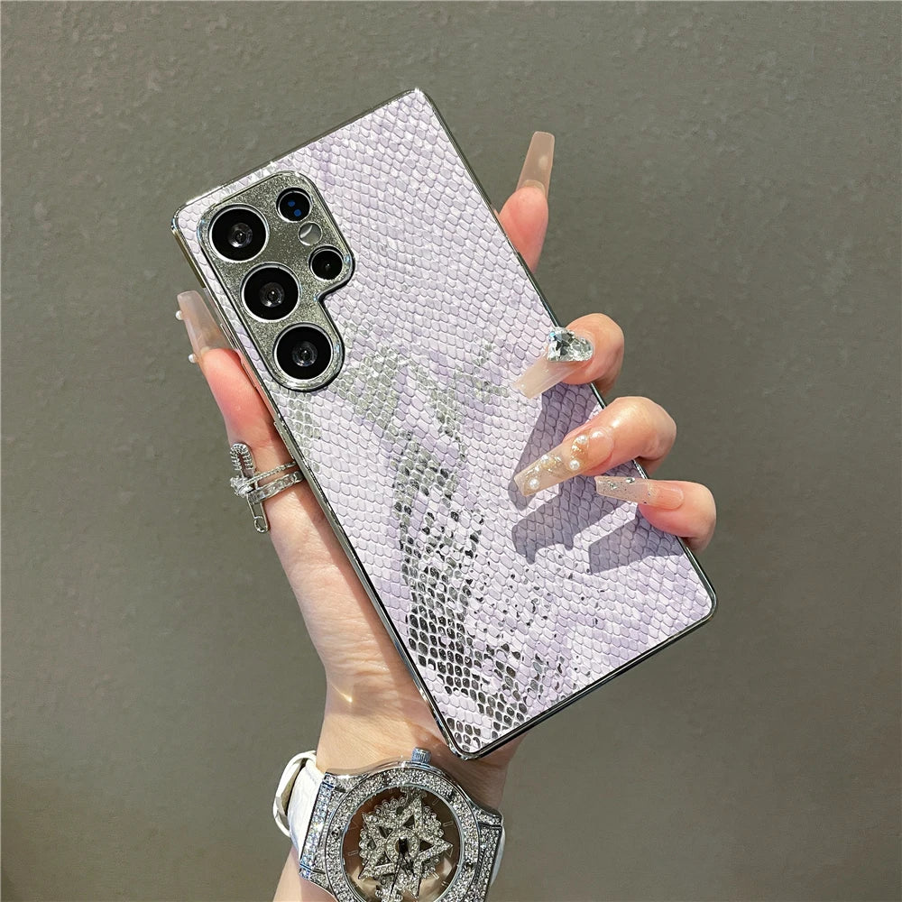 Hårt Telefonfodral för Samsung Galaxy med Snake Skin Textur 11