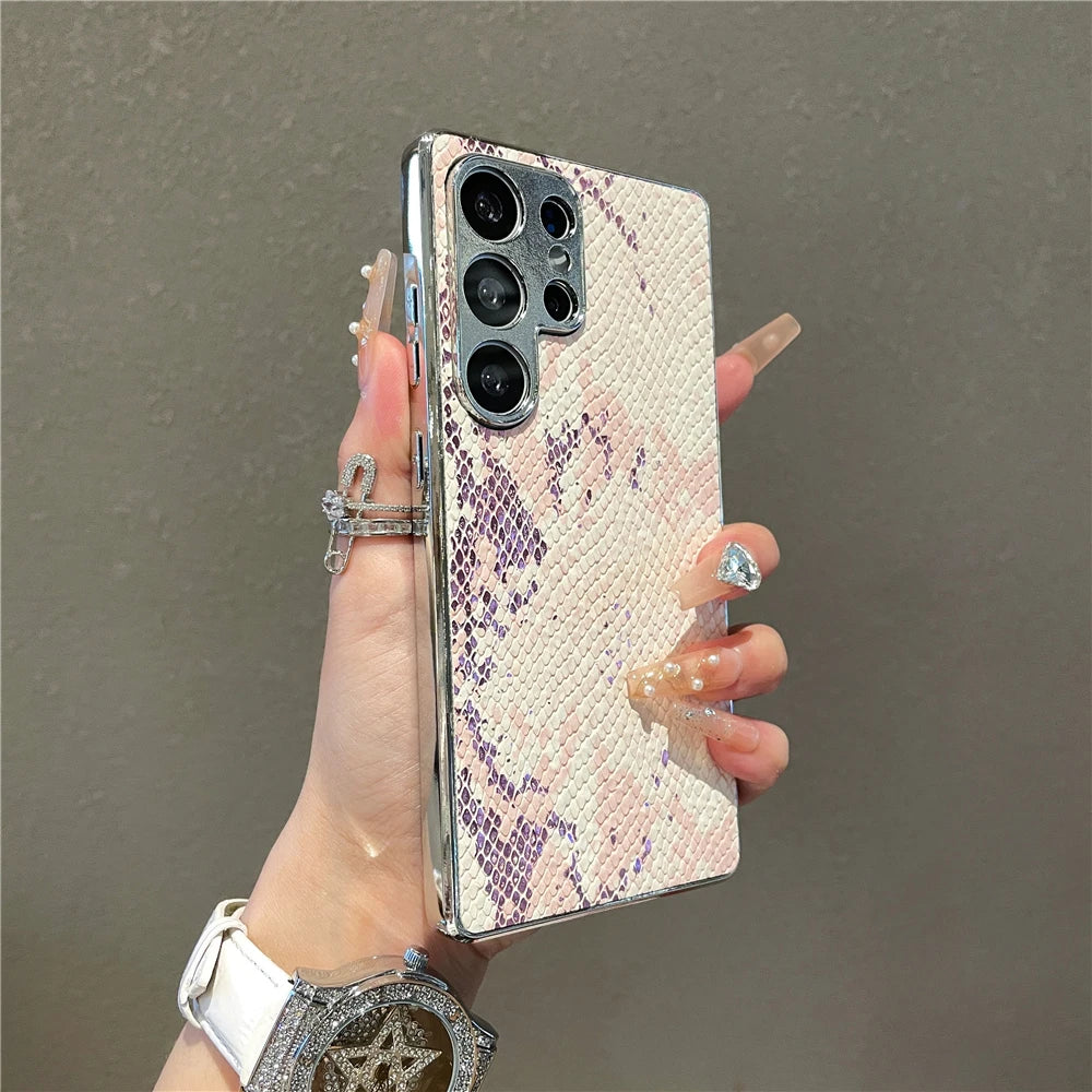Hårt Telefonfodral för Samsung Galaxy med Snake Skin Textur 3