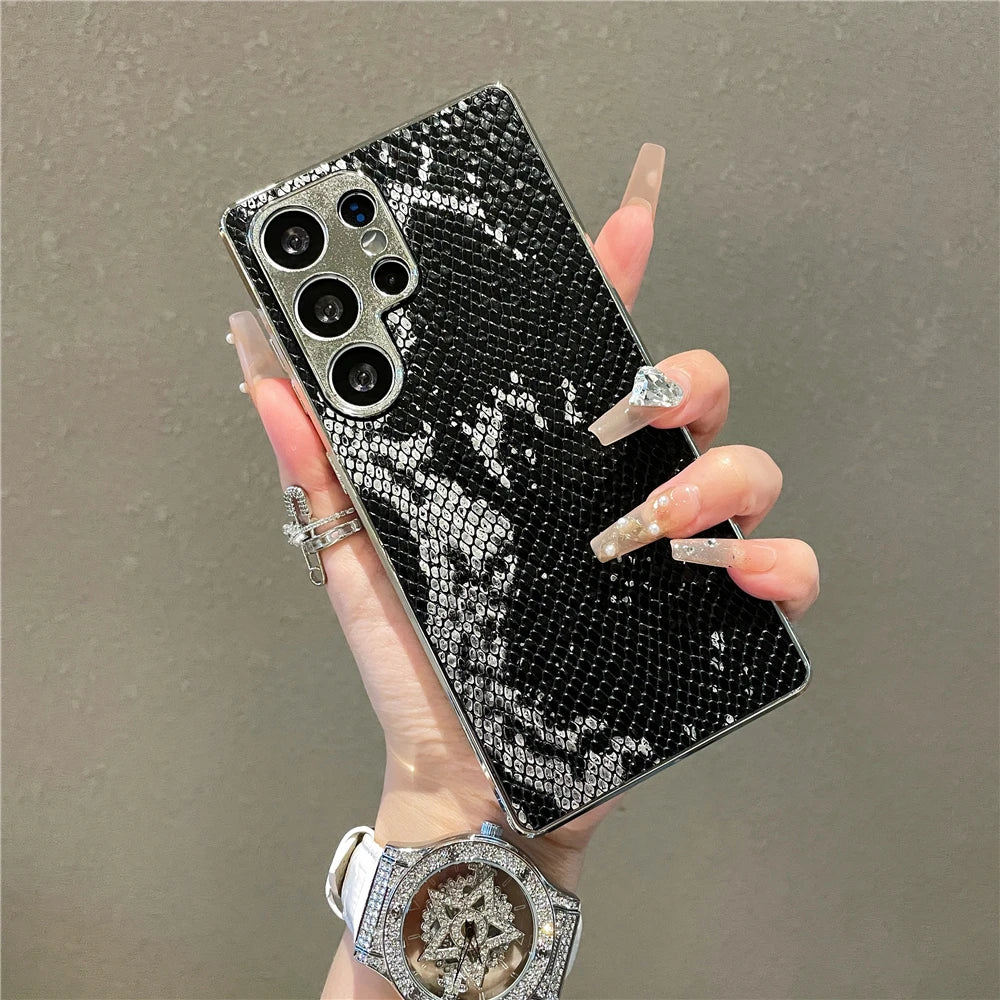 Hårt Telefonfodral för Samsung Galaxy med Snake Skin Textur 6