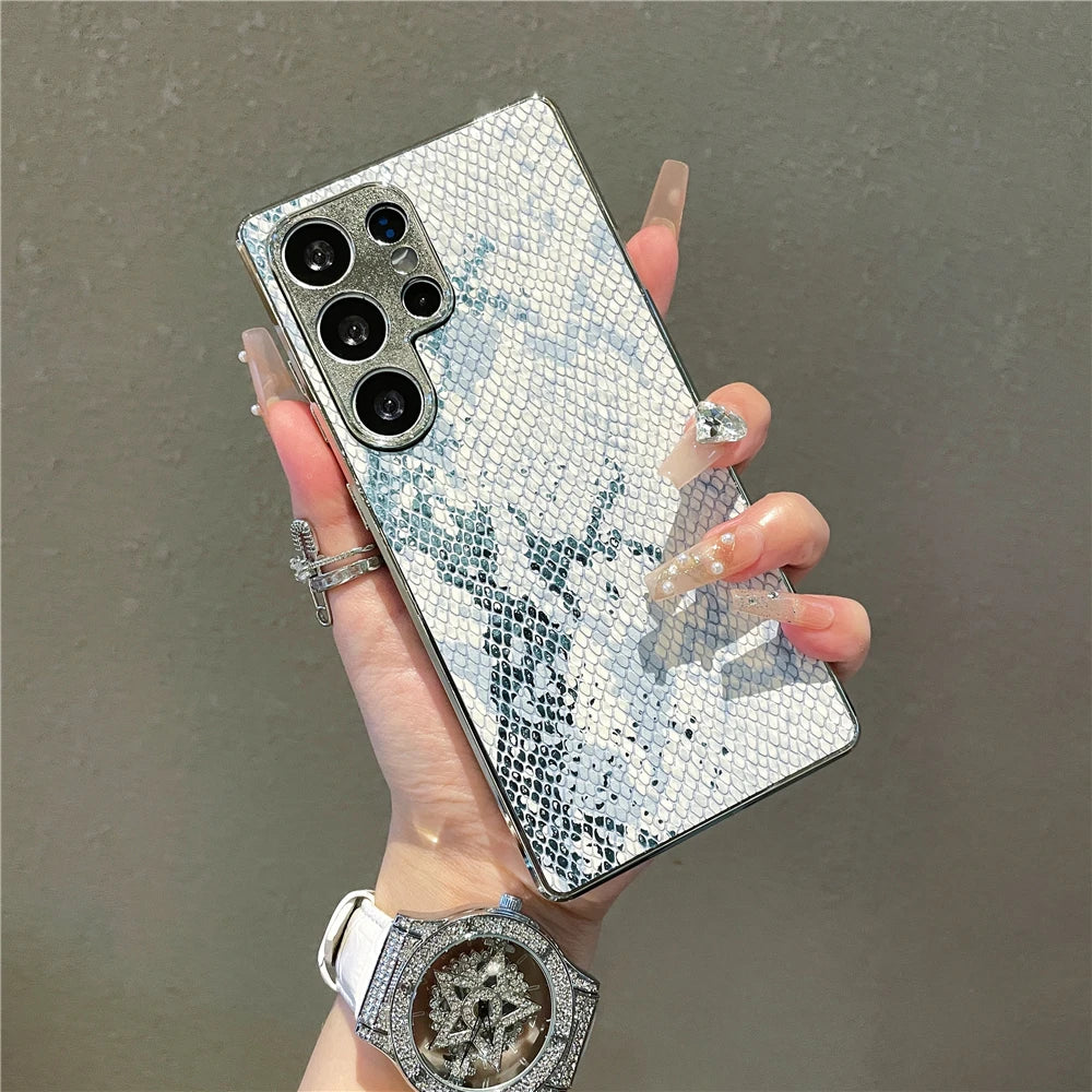 Hårt Telefonfodral för Samsung Galaxy med Snake Skin Textur 9