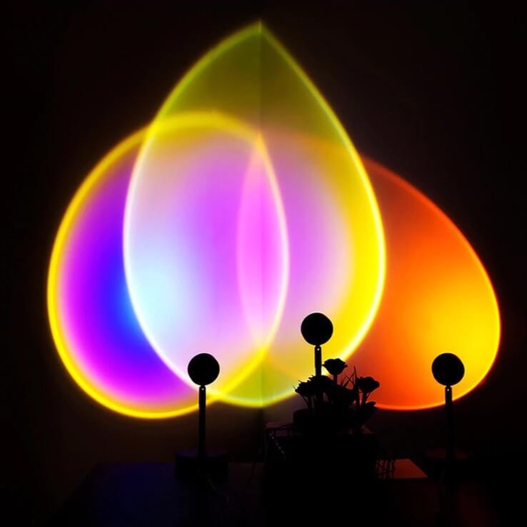 Hemmets Solnedgångslampa Modern Design Med Fjärrkontroll 3