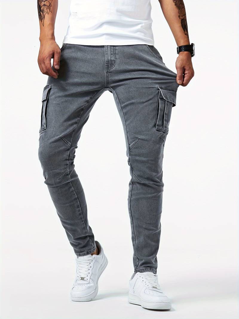 Herr Cargo Jeans Flexibel Denim 4