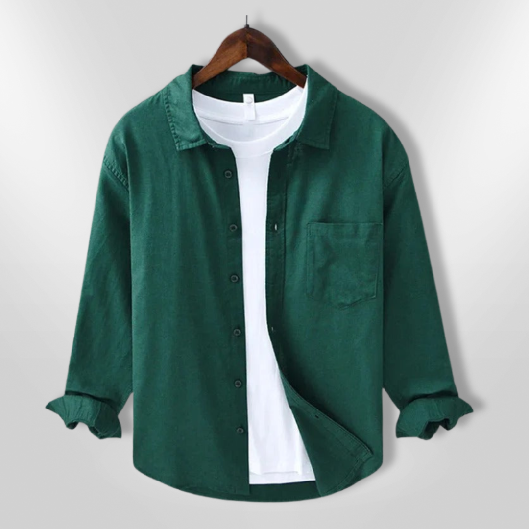 Herr Chemise Avslappnad Lätt Andningsbar 8