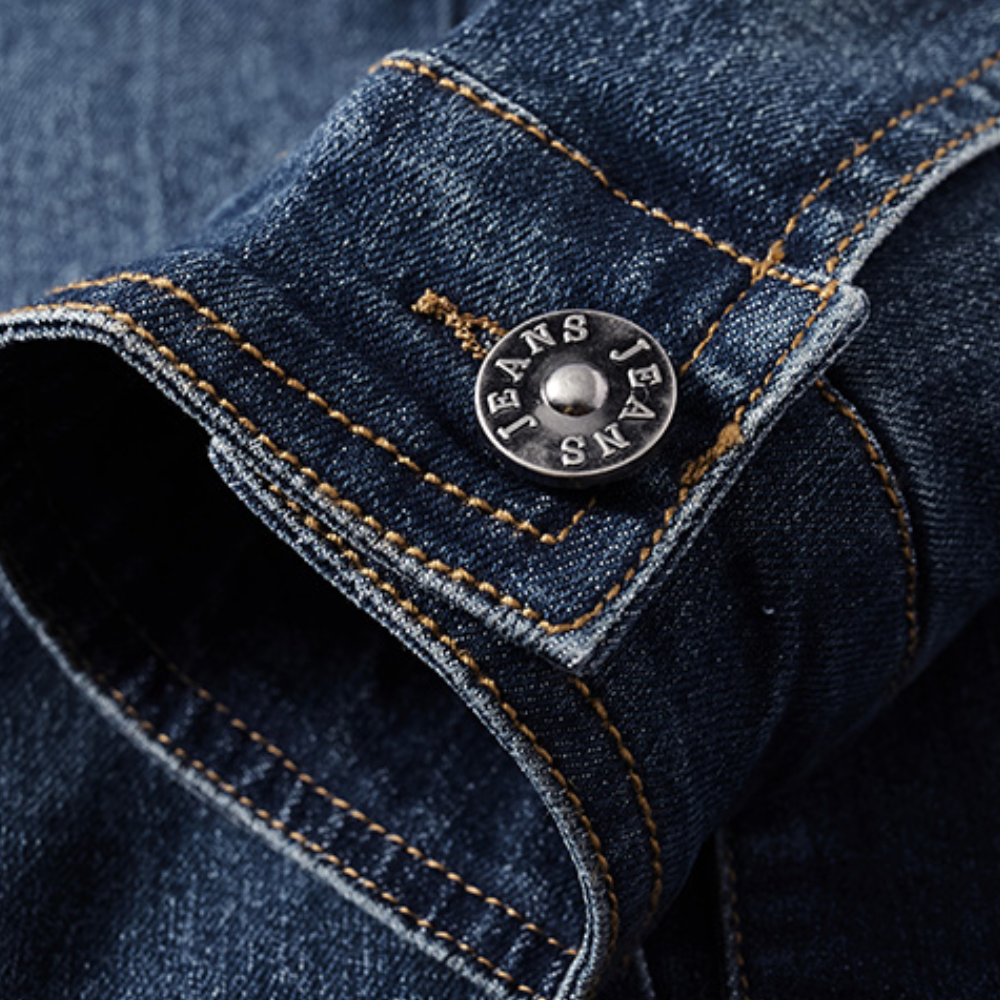 Herr Denimjacka i avslappnad stil 4