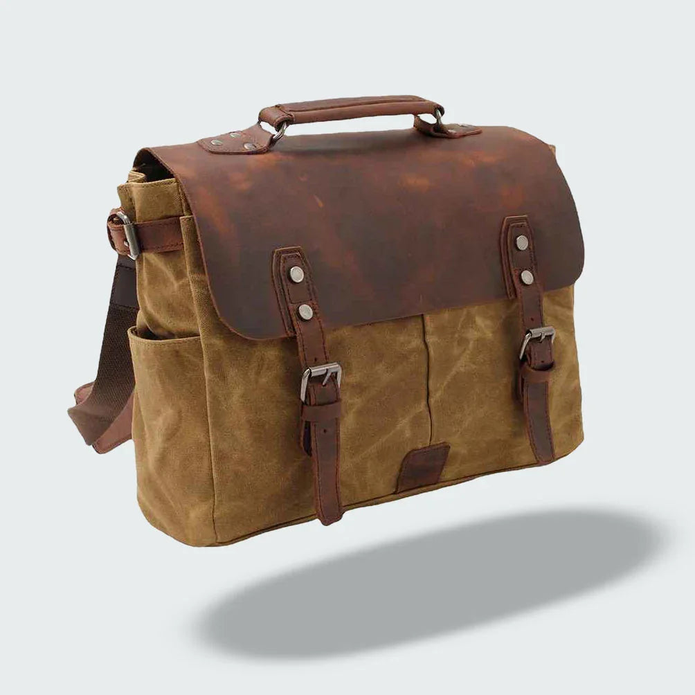 Herr Messenger Bag Retrostil Med Justerbar Axelrem 5