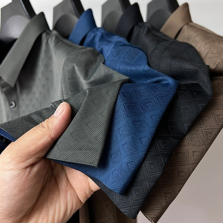 Herr Polo Skjorta Nanosilk Klassisk Design 1