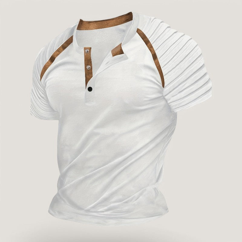 Herr T-Shirt Casual Randig Polyester 5