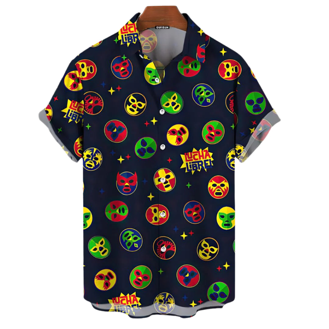 Herr T-shirt Lucha Power Avslappnad Design 0