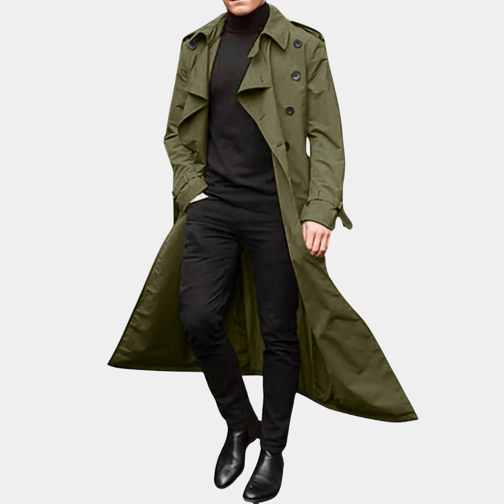 Herr Trenchcoat Avslappnad Stil 5
