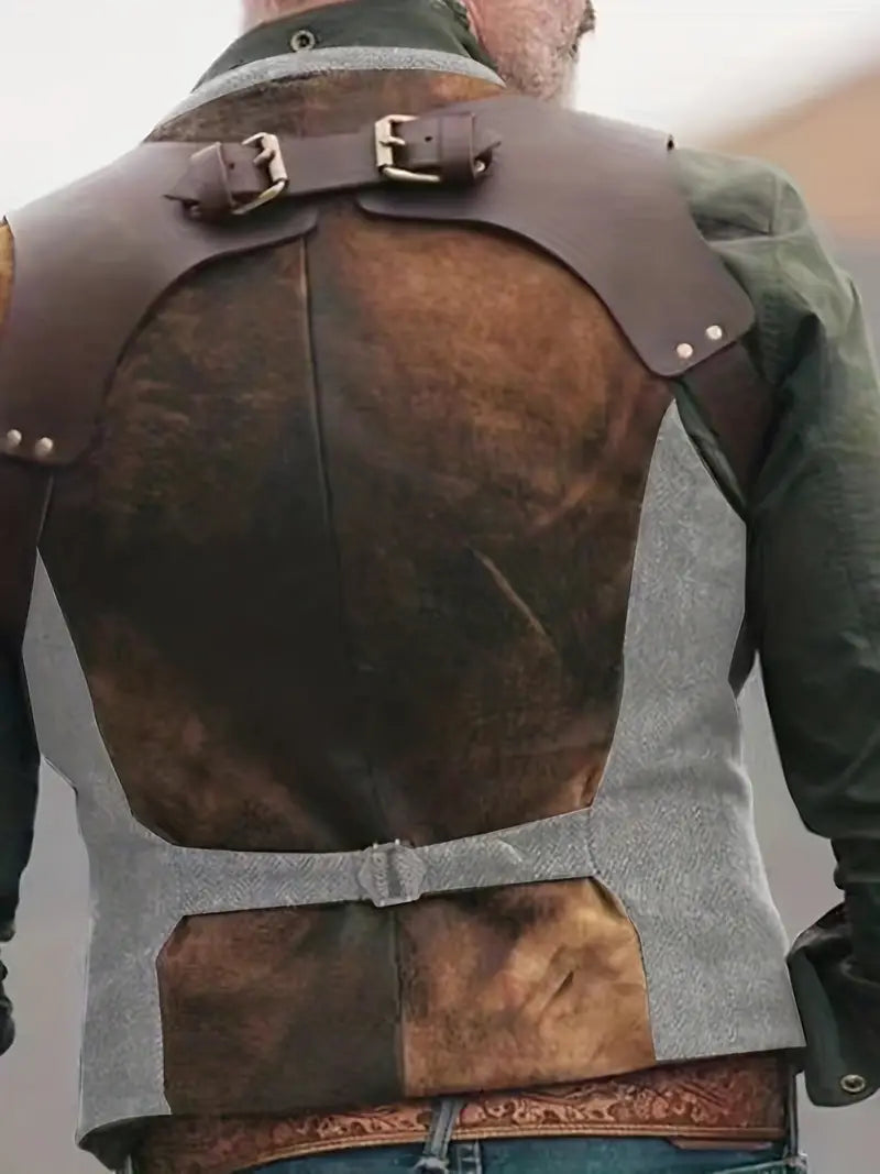 Herr Vintage V-ringad Väst Reversibel 4