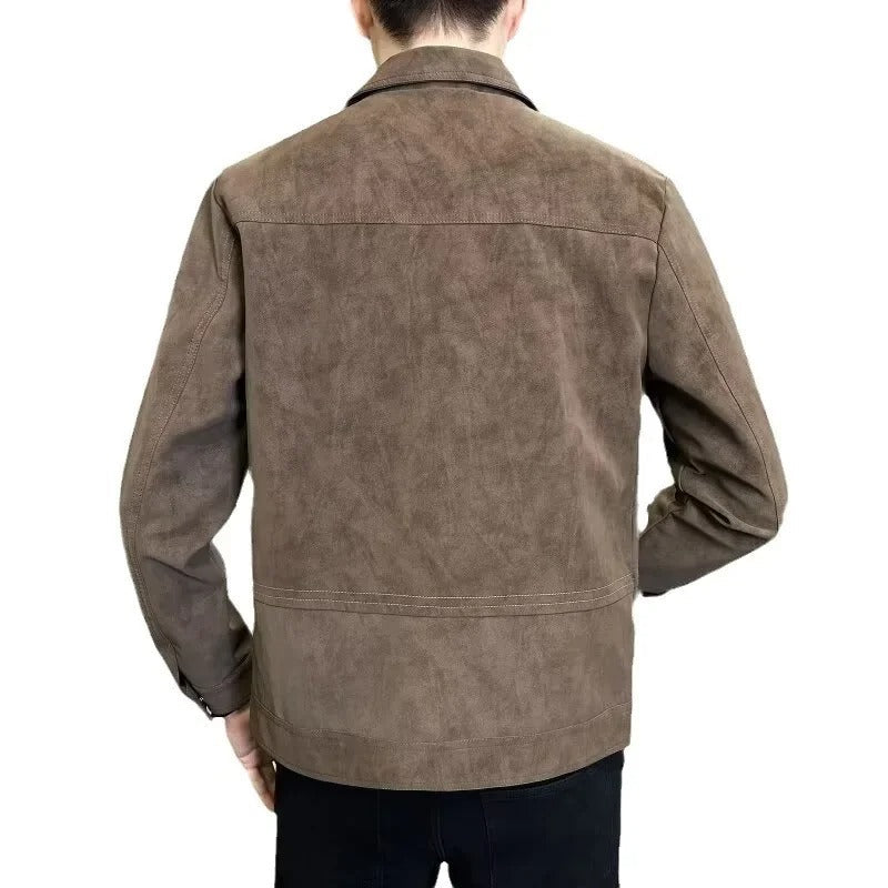 Herrar Skinnjacka Modern Design med Dragkedja 4