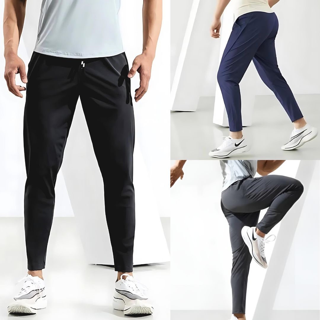 Herrar Taperad Joggers Fukttransporterande Material 3
