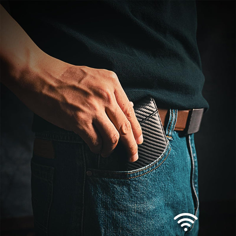 Herrarnas Minimalistiska Korthållare med Pengaklämma 6