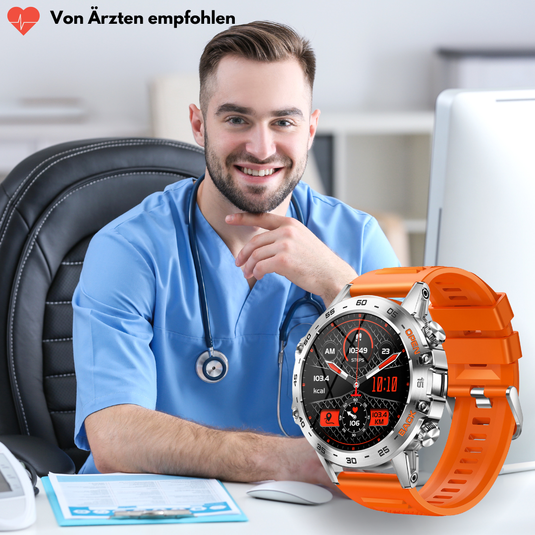 Herrarnas Smartklocka Robust med Pulsövervakning 6