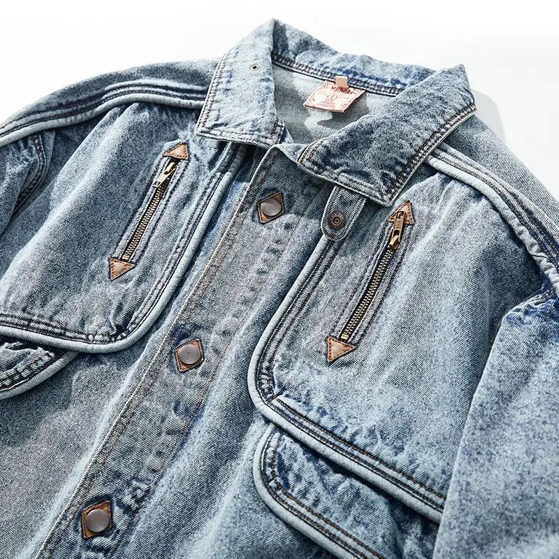 Herrarnas Vintage Denimjacka 4