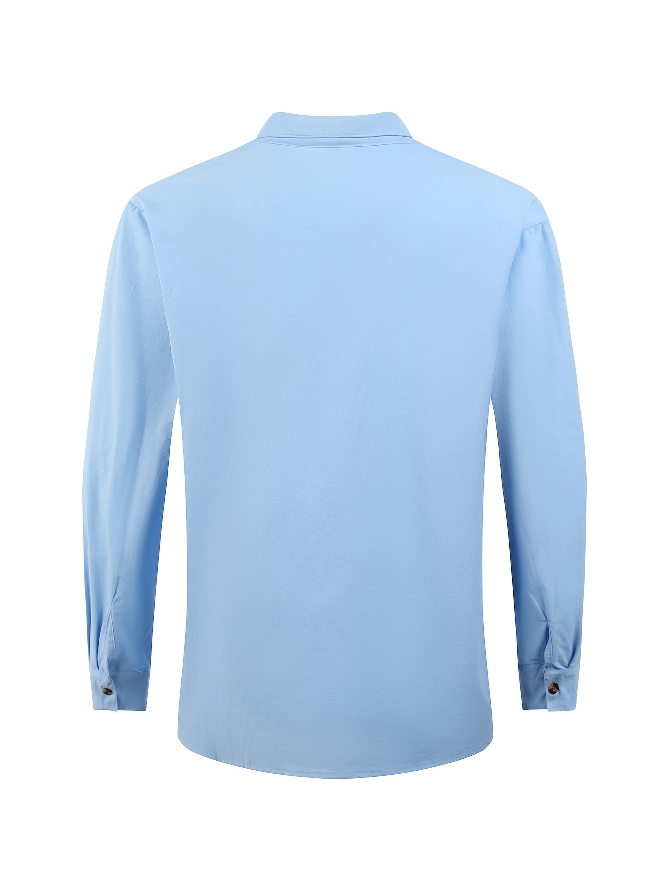 Herrars Strandkläder Set - Långärmad Skjorta & Dragsko Byxor 8