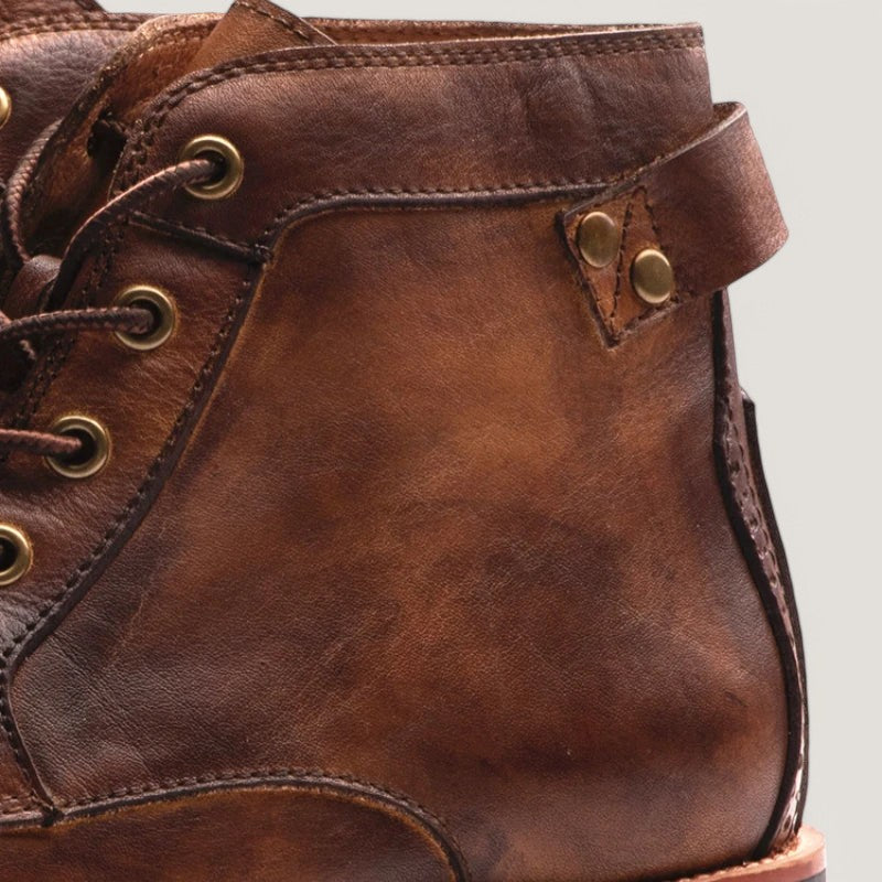 Herrboots Hög Modell Läder Robust Design 3