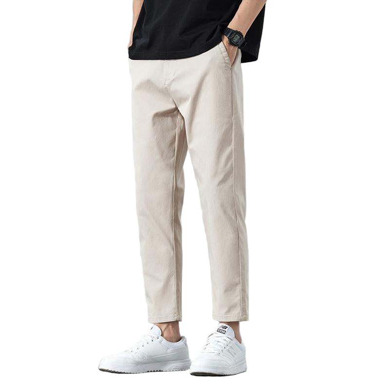 Herrbyxor Cropped för Sommar, Avslappnad Passform 0