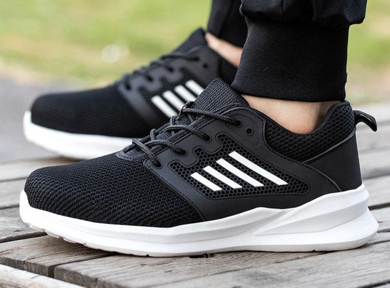 Herrens Arbetsskor med Stålhätta och Halkskyddande Design 4