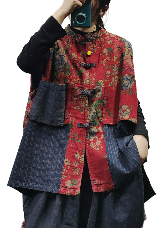 Herrens Ärmlösa Väst Patchworkdesign Stilig 0