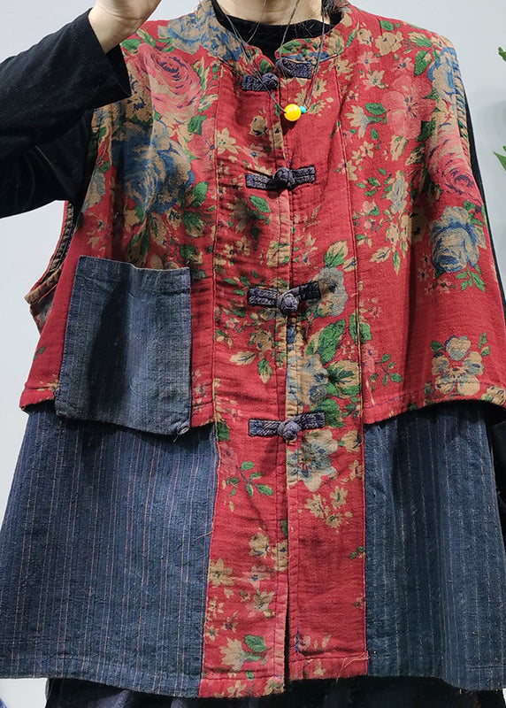 Herrens Ärmlösa Väst Patchworkdesign Stilig 2