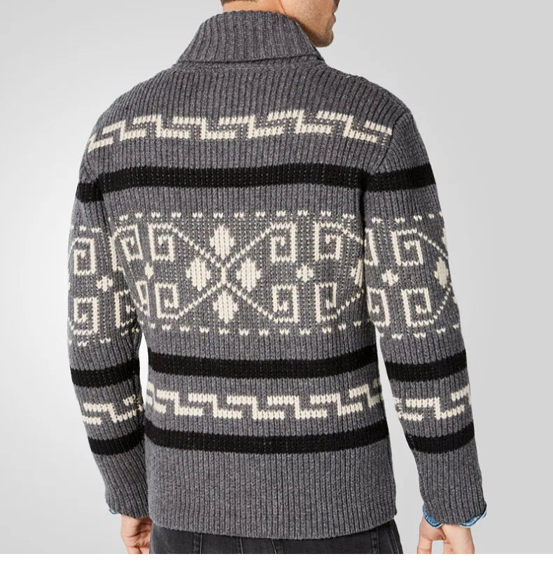 Herrens Cardigantröja Med Dragkedja Klassisk Stil 5