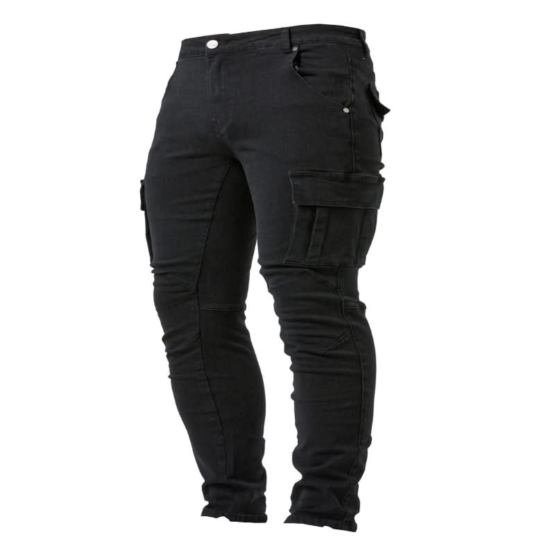 Herrens Cargojeans Slim Fit Med Flera Fickor 3