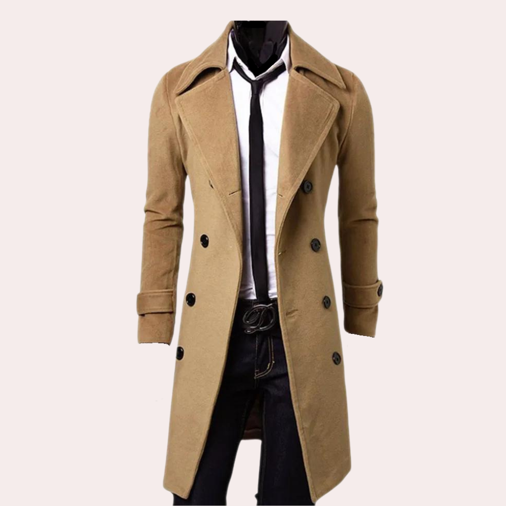 Herrens Dubbelknäppt Trenchcoat 3
