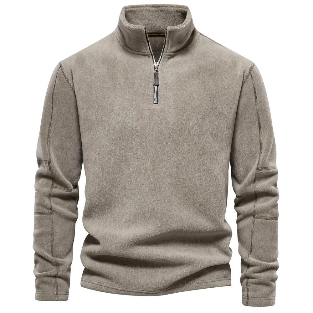Herrens Fleece Pullover Jacka Casual 11