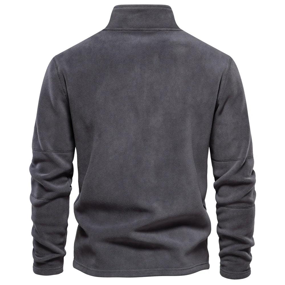Herrens Fleece Pullover Jacka Casual 2