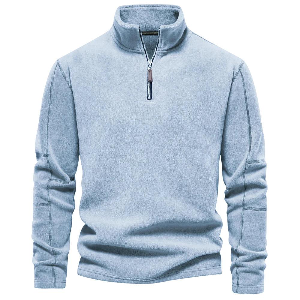 Herrens Fleece Pullover Jacka Casual 6