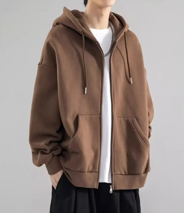 Herrens Huvtröja Med Dragkedja – Långärmad – Av Bomull 5