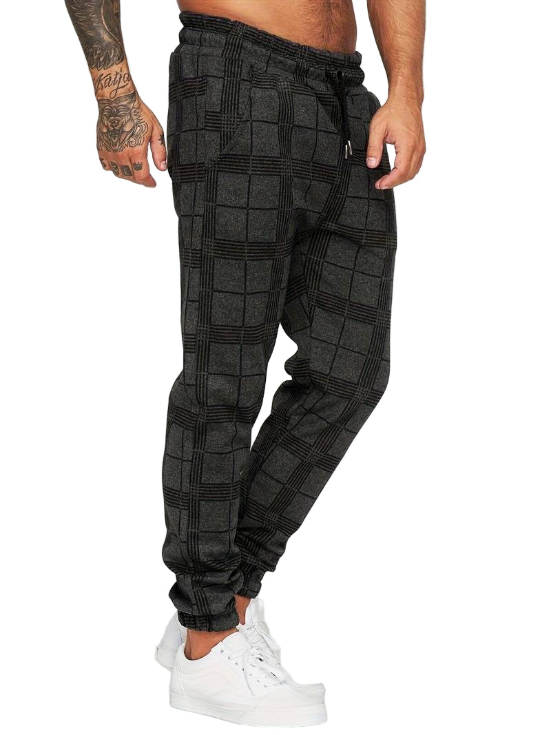 Herrens Joggingbyxor Av Mjuk Bomull Med Elastisk Midja 0