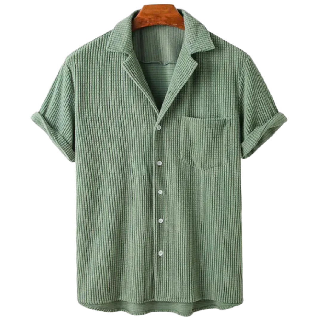 Herrens Knitted Waffle Skjorta 0