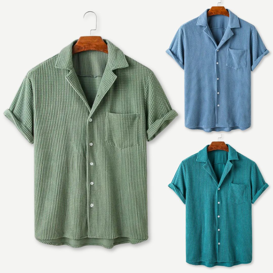 Herrens Knitted Waffle Skjorta 5