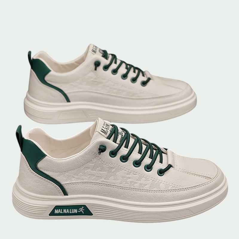 Herrens Lågskor Sportiga PU Med Rund Tå och Mjukt Innersula 2