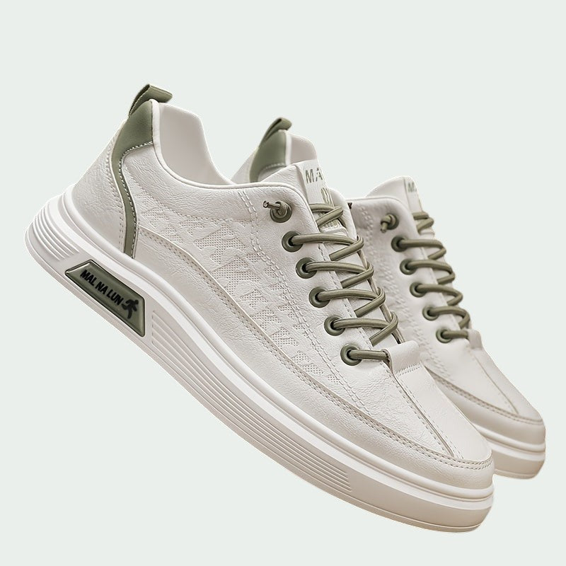 Herrens Lågskor Sportiga PU Med Rund Tå och Mjukt Innersula 4