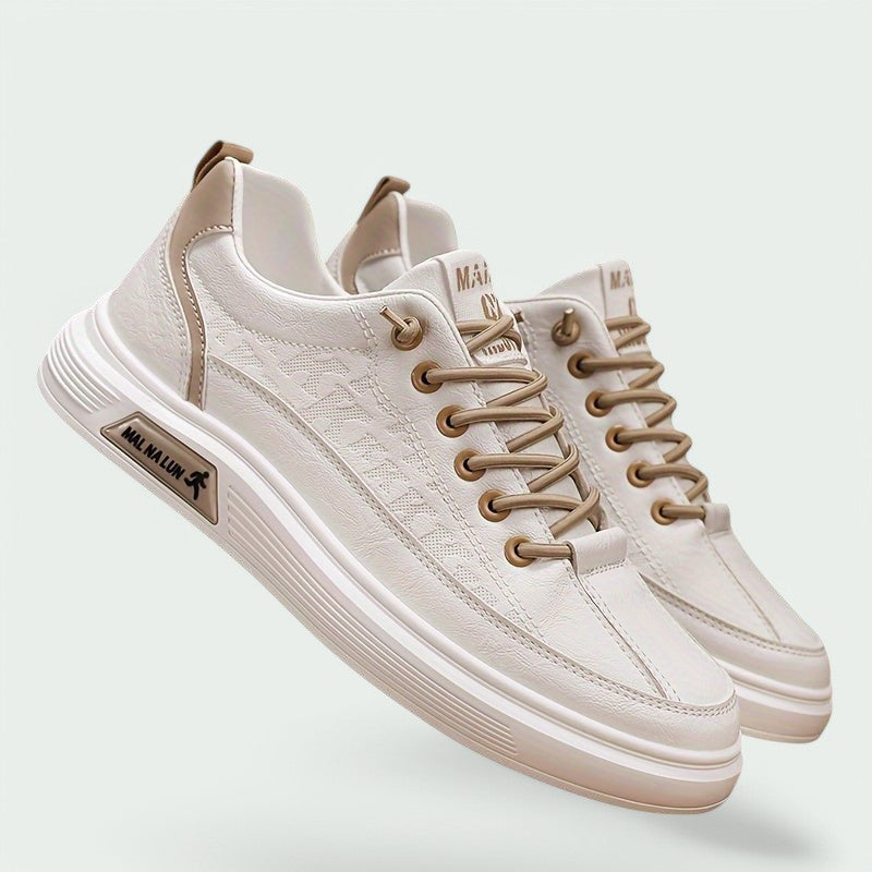 Herrens Lågskor Sportiga PU Med Rund Tå och Mjukt Innersula 8