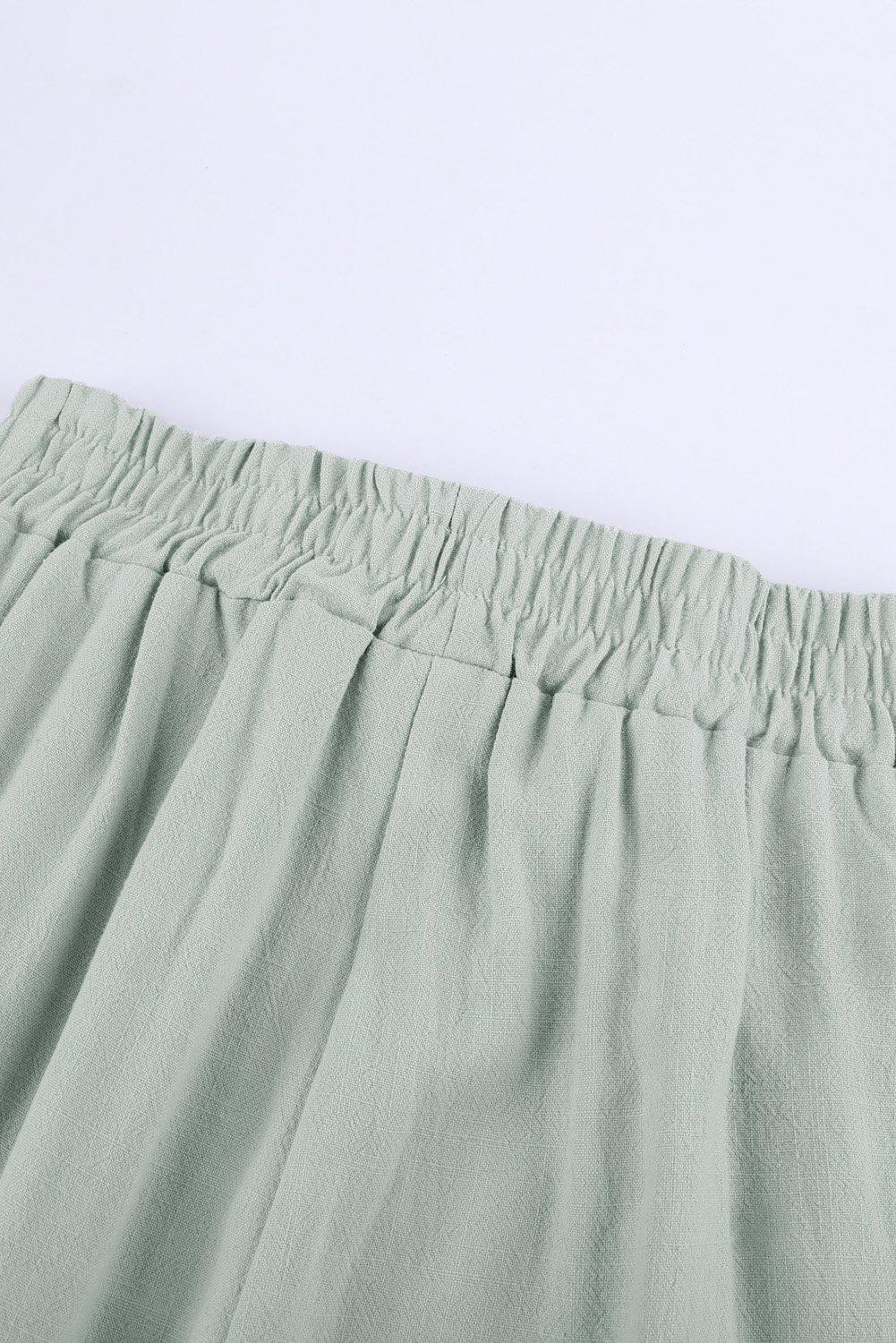 Herrens Linnebyxor Tapered Polyester med Elastisk Midja och Fickor 5