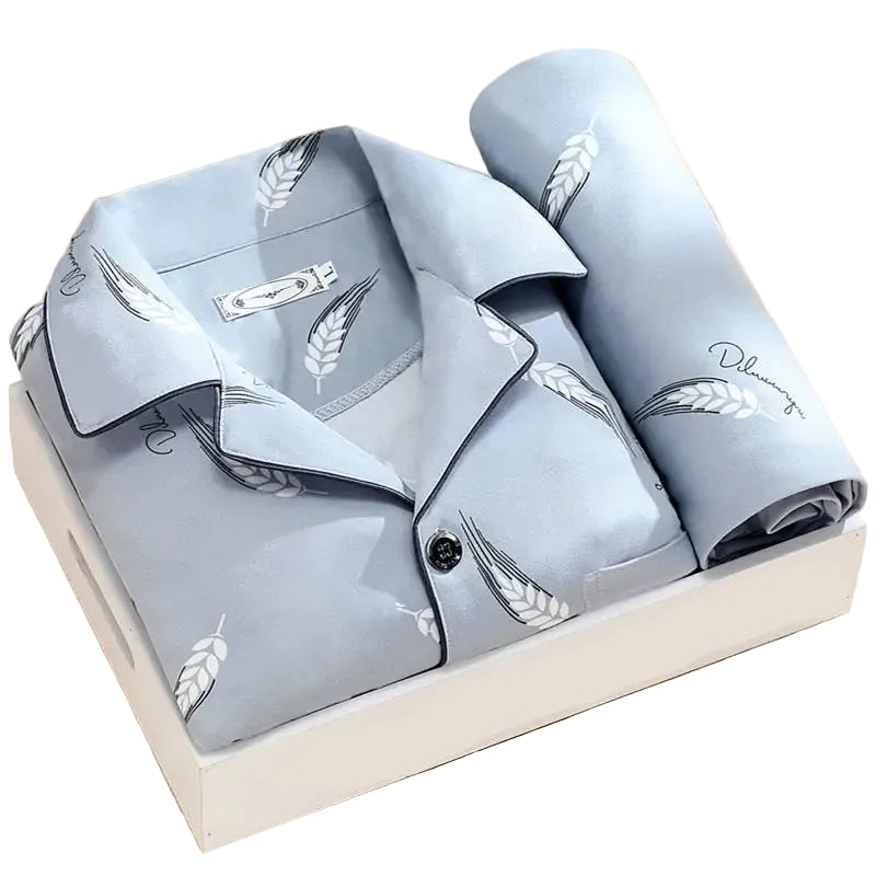 Herrens Pyjamasset Klassisk Stil 0