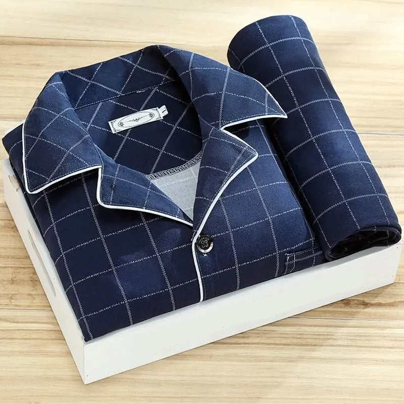 Herrens Pyjamasset Klassisk Stil 4