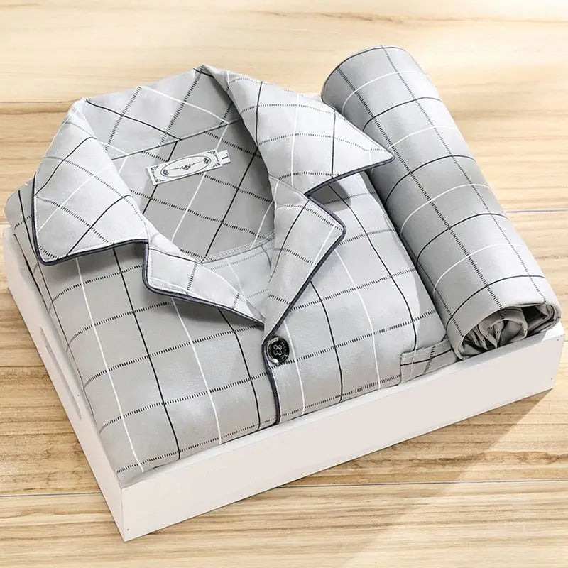 Herrens Pyjamasset Klassisk Stil 5