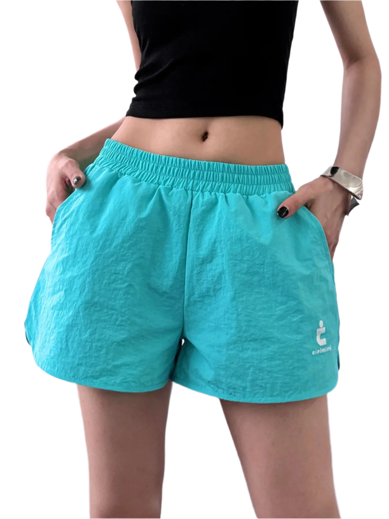 Herrens Shorts Avslappnad Bomull och Linne med Elastisk Midja 7