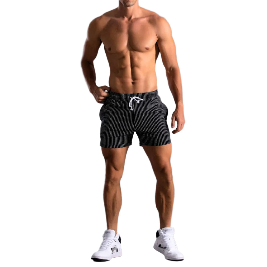 Herrens Shorts i Pinstripe Stil för Aktivitet och Avkoppling 0