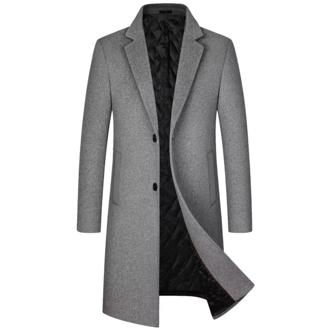 Herrens Trench Coat i Ull med Silkeslen Foder 2