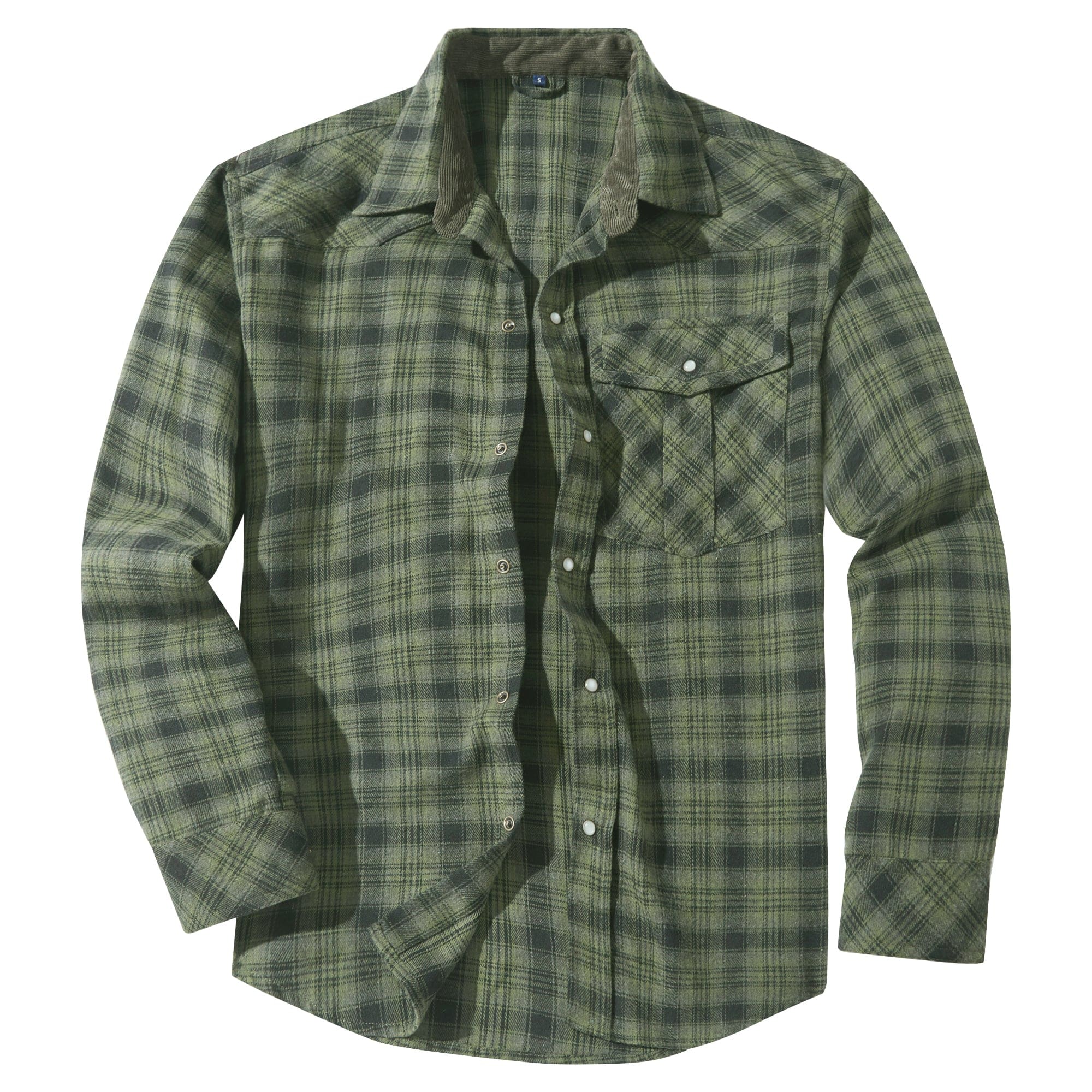 Herrflanellskjorta med klassisk design 7