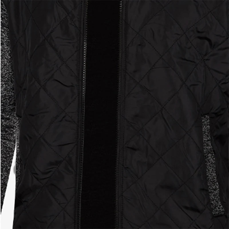 Herrjacka Stickad Vinterjacka med Ståkrage för Utomhusbruk 6